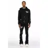 Raffer Black/White Hoodie/Super Stacked Flare Pant Set