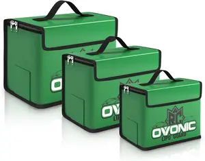 OVONIC Lipo Safe Bag Fireproof Explosionproof Bag, Large Medium and Small Capacity for Lipo Batteries Storage