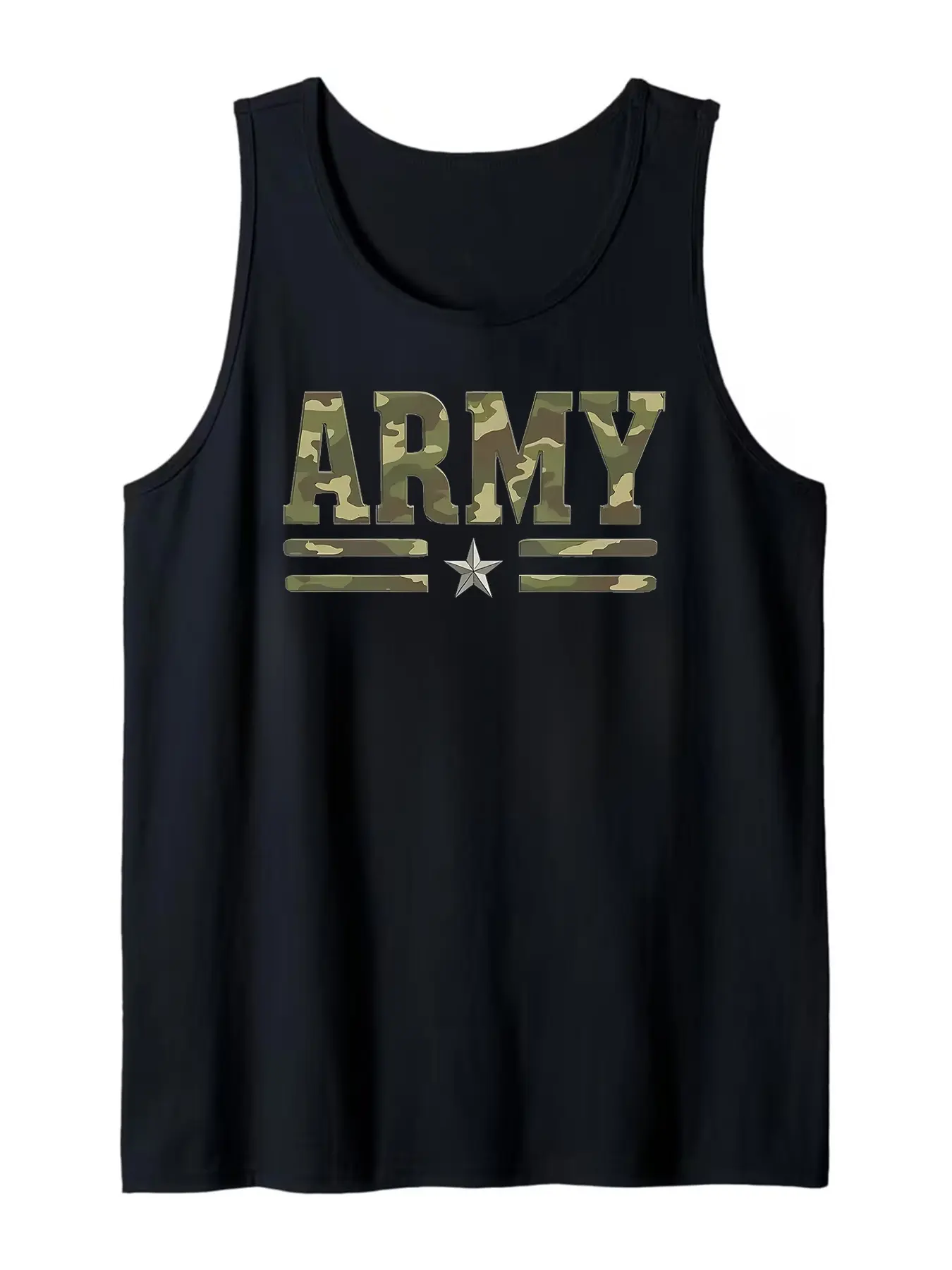2026 Spring Fashion Men's Military Camouflage Print Tank Top - Army Star Design, Comfy Stylish Sleeveless Vest for Gym, Outdoor Sports, Durability-Focused Menswear Undershirt