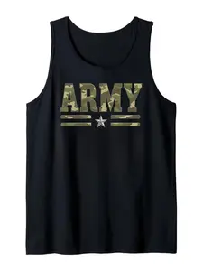 2026 Spring Men's Military Camo Print Tank Top Army Star Design Sleeveless Vest for Gym Outdoor Sports & Vacation Comfortable Versatile Durable Lightweight - Classic, Menswear