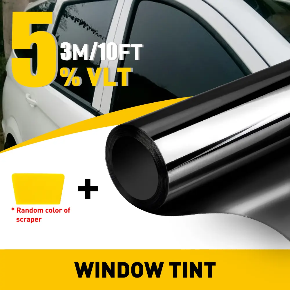 5% VLT Window Tint Film 20" x 10ft Feet