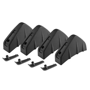 4Counts/Set Universal Rear Bumper Diffuser, Black Spoiler Protector for SUV, Sedan, Hatchback. Aerodynamic Style, Easy Installation.