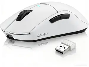 DAREU A950GM Wireless Gaming Mouse, 60g Lightweight, 26K DPI PAW3395 Optical Sensor, 2.4G/BT/Wired,Support 30-40min Fast Charge, 5 Programmable Buttons for PC/Laptop/Mac