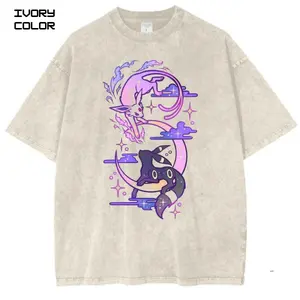 Espeon & Umbreon  Graphic T-Shirt, PKM Shirt, Anime Vintage T-Shirt, Anime Merch, Stylish Crew Neck Short Sleeve T-Shirt Unisex, Streetwear for Men,for Women,Gift Anime fans