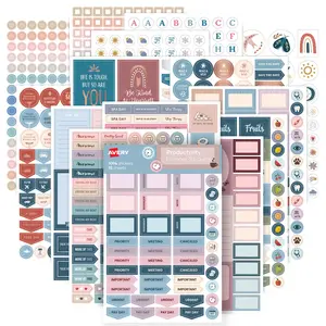 Avery Productivity Planner Sticker Pack with Calendar Stickers, Bullet Journaling Stickers, and Productivity Stickers for To-Dos, Meetings, Budget, and more, 15 Sheets, 1,094 Planner Stickers (6777)