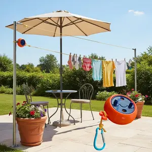 Outdoor Clothesline Drying Rope, Non-Slip Retractable Clothesline, Portable Windproof Clothesline for Travel, Suitable for Hotels and Camping — Portable Clothesline Accessories