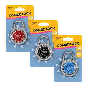 Combination Lock - School And Gym Locker, Assorted Colors