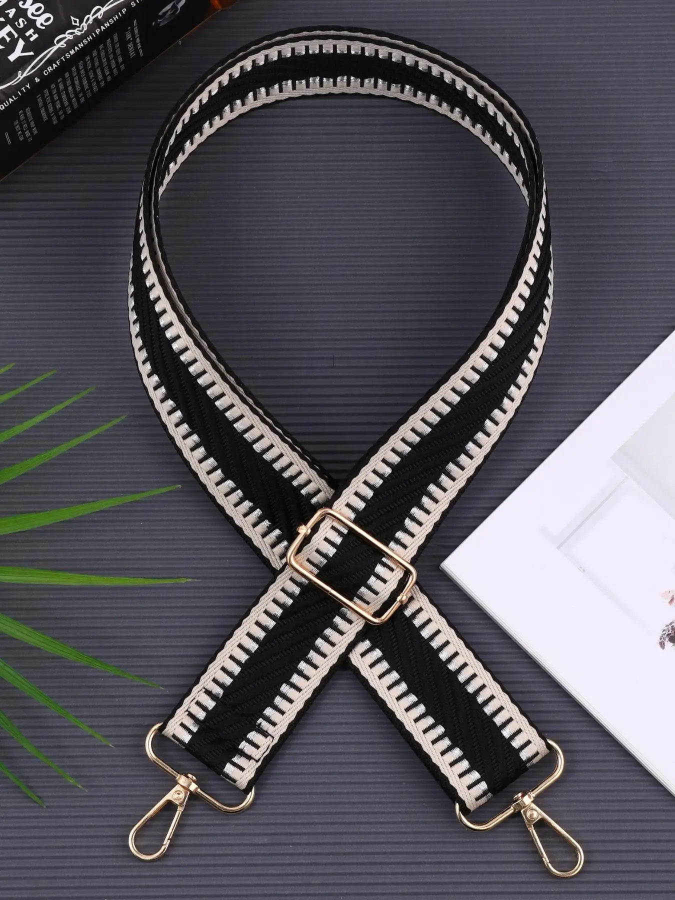 Fashionable Geometric Pattern Bag Strap, Casual Detachable Adjustable Shoulder Strap for Crossbody Bag, Vintage All-match Bag Accessories for Bag Deco