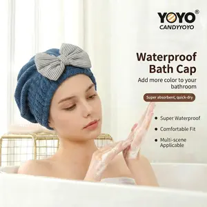 Thickened absorbent towel for drying hair, ultra-fine microfiber hair drying cap, super soft and highly absorbent, quick hair drying, special towel for wet hair, lightweight and shiny.