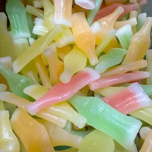 Wax Bottles Candy Drinks Assorted Flavors - Cherry, Orange, Berry, Lime, Sweet Bonbon - Bite Chewy Candy Snack - wax candy nik l nip Retro nostalgic snacks Lemon mini drinks nostalgic candy Sugar