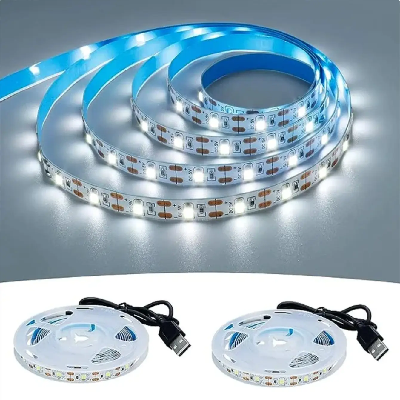 Dc 5v USB 2835 LED Strip Light, Warm Glow, Ideal for TV Background Lighting, Home Decor, Ambient Led Lighting, Tape Light, 1-5m String Lights, Led Light Strips