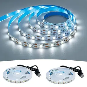 Dc 5v USB 2835 LED Strip Light, Warm Glow, Ideal for TV Background Lighting, Home Decor, Tape Light, 1-5m String Lights