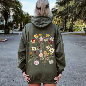Clover Meadow Pressed Flower hoodie dandy hoodie