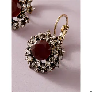 Rhinestone 1pair Decor Stud Earrings