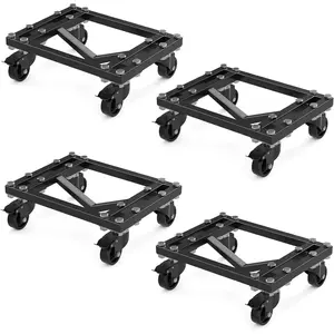 Heavy Duty Car Dolly Set of 4, 6000 LBS Capacity Wheel Dollies with Lockable Swivel Casters, Tire Skates for Vehicle Moving in Garage or Auto Shop, Black