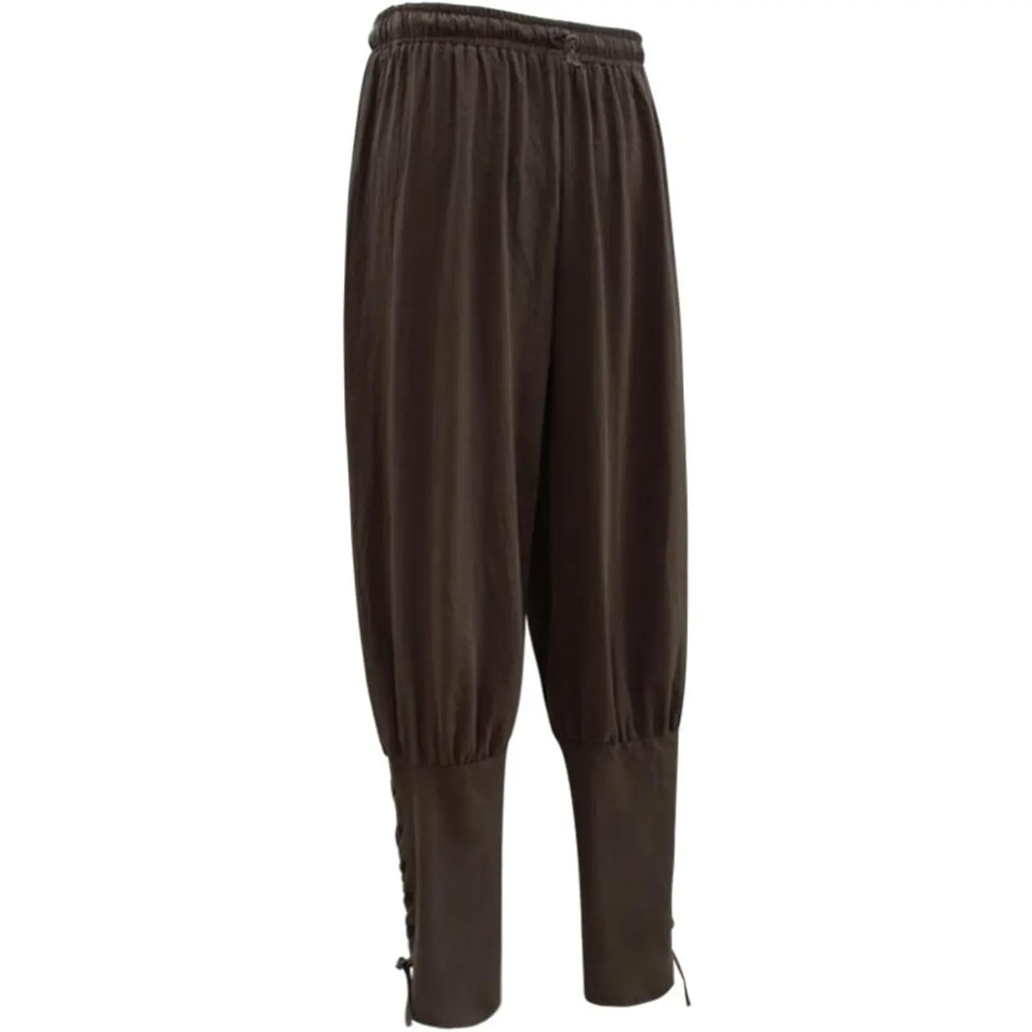 Men's Loose-Fitting Ankle-Length Ankle-Banded Cosplay Clothes, Multi-Size Medieval Viking Pirate Cosplay-Ready Trousers for Women