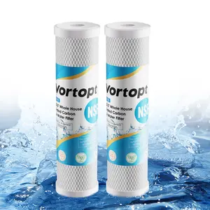 2pcs/4pcs Vortopt 1 Micron 2.5" X 10" Whole House CTO Carbon Sediment Water Filter System - Replacement Cartridge For Any Standard RO Unit - Compatible With Dupont WFPFC8002, WFPFC9001, FXWTC, SCWH-5, Home Water Filter