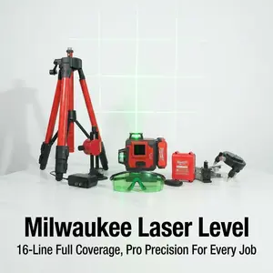 Milwaukee 16 Line Laser Level 360° Green Beam