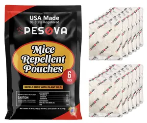 Pesova Extra-Strength Scent Pouches with Peppermint Cedarwood & Cinnamon - Made in the USA