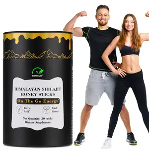 RTMGOB Himalayan Shilajit Honey Sticks - On-the-Go Energy Dietary Supplement with Fulvic Acid & Natural Honey