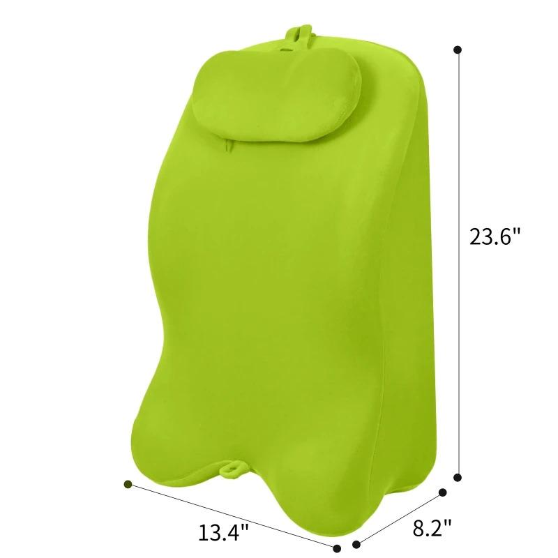 Overseas Stock Ergonomic Spinal Posture Support & Multi-Functional Bed Pillow Green