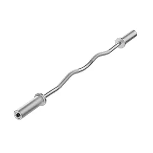 Carbon Steel Barbell Bar, Bench Press Bar, 4FT Curved Rod Weight Bar for Weightlifting, Powerlifting, Cross Fit Training, 350 lbs Max Load Capacity, Home Gym Fitness Equipment
