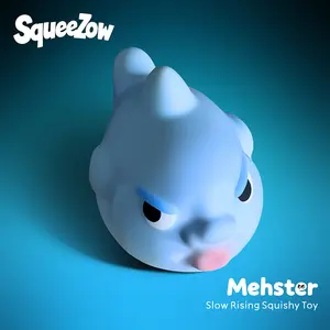SqueeZow Snoozy Babies Mehster The Side-Eye Fish Slow Rising Squishy Toy for Adults - Stress Relief • Anxiety Relief • Sensory Toy • Squeeze Toy • Fidget Toy - Gift Ready • Premium Feel • Unique Design