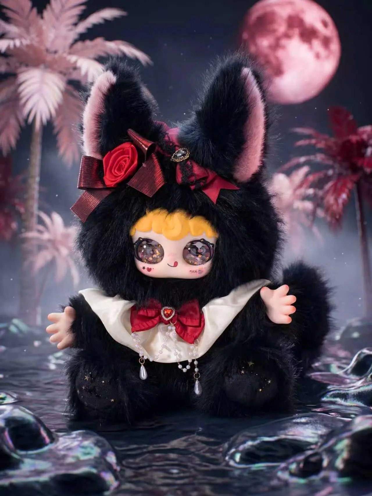 CN NANONO-Moonlight Tea Party 800% Series Mystery Boxes Bag Pendant Bunny Plush Dolls Soft Collectibles major hidden 2/24+ minor hidden  3/24
