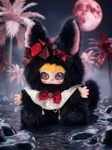 CN NANONO-Moonlight Tea Party 800% Series Mystery Boxes Bag Pendant Bunny Plush Dolls Soft Collectibles major hidden 2/24+ minor hidden  3/24