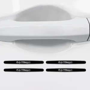 4/8pcs Car Door Handle Bowl Anti-collision Protective Stickers Car Door Trim Sticker For Mazda 2 3 6 Axela Atenza CX-5 CX5 CX-3 CX-7 2017 2018 Auto Accessories