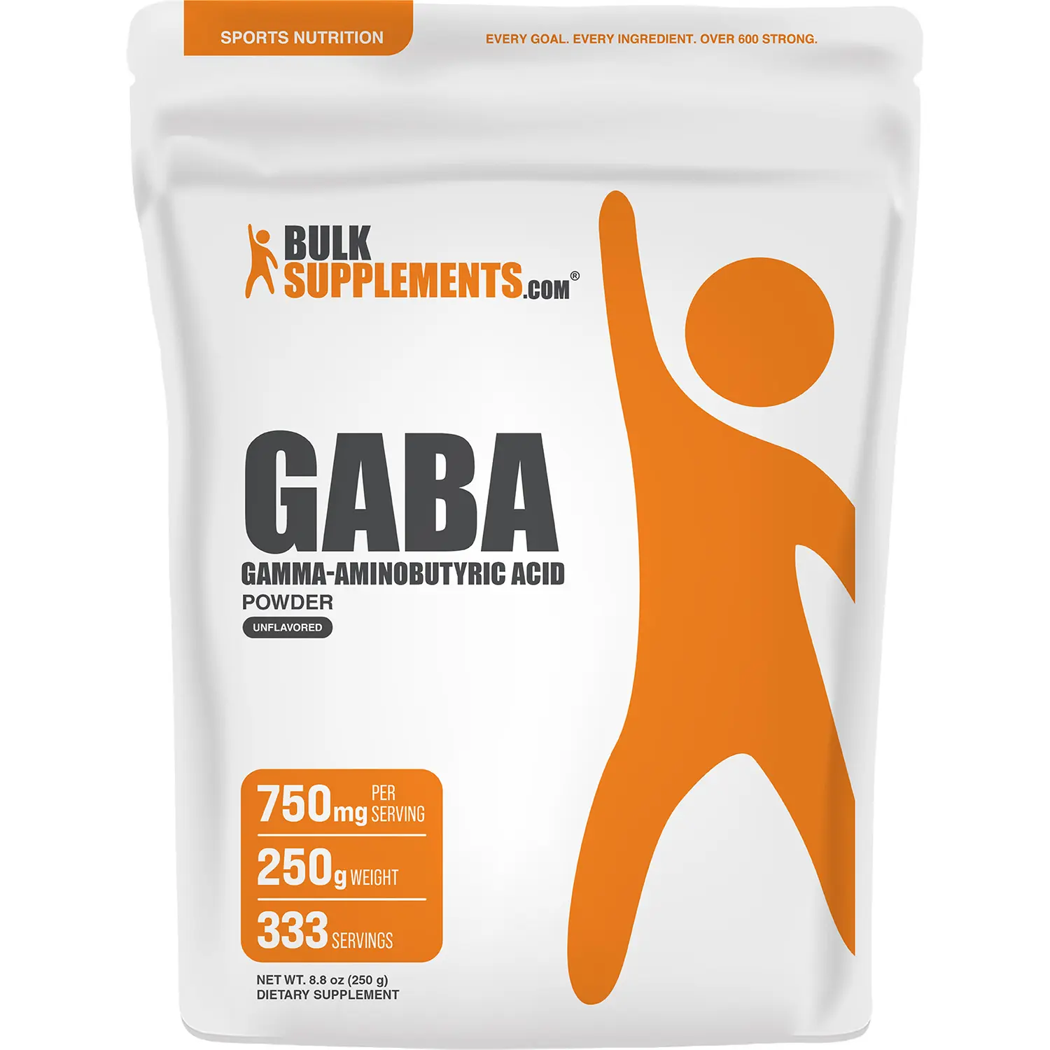 BulkSupplements GABA Powder (Gamma Aminobutyric Acid) Dietary Supplemental Pack - Amino Acid Nutritional Support - Improves Sleep, Reduces Inflammation - 250g, 750mg Per Serving