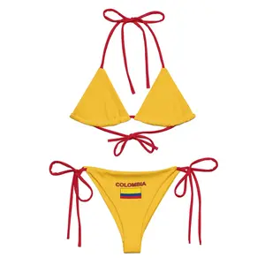Colombia Flag Bikini: Y2K Soccer Jersey Swimsuit
