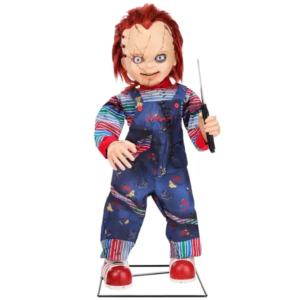 3.5FT Universal Animated LED Scarred Chucky Decoration