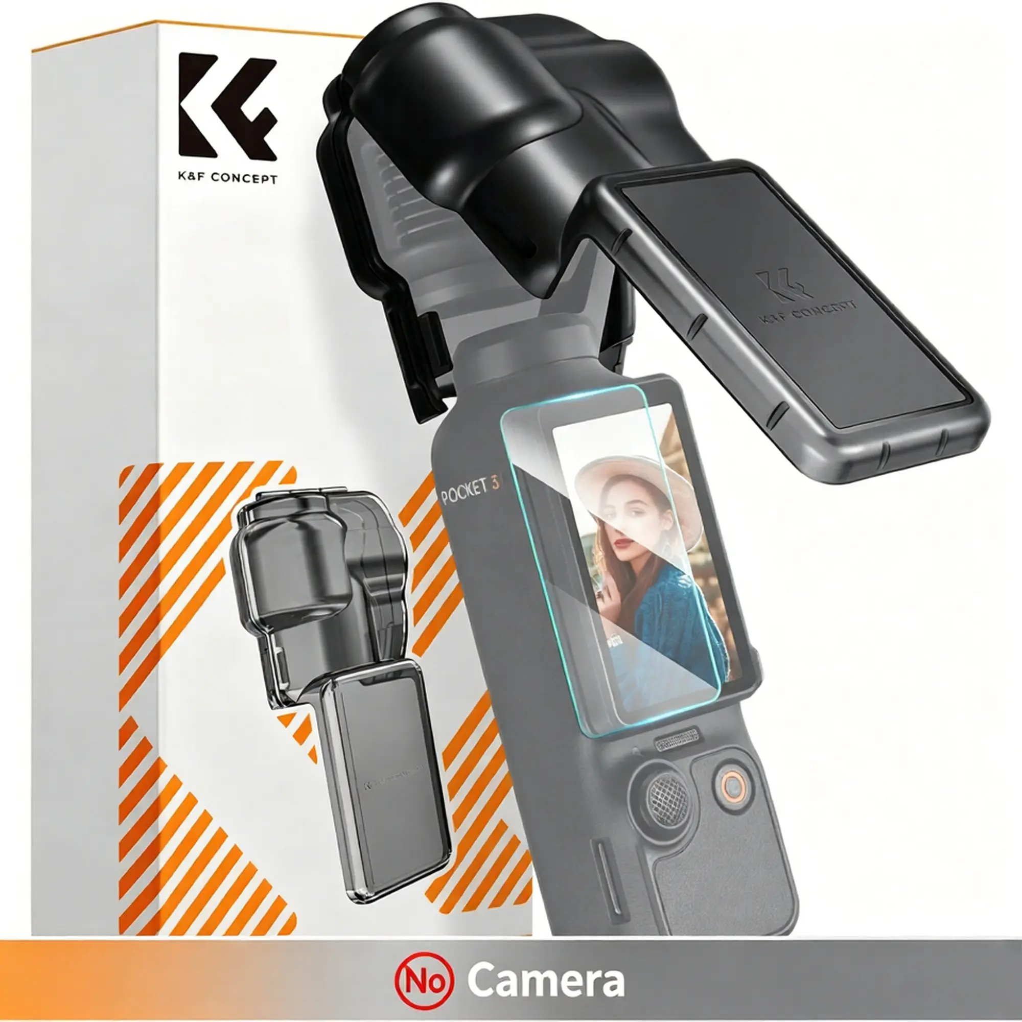 【DealsForYouDays】K&F Concept Protective Cover Case for DJI Osmo Pocket 3 Camera Stabilizer, Device Protection Accessories Including Gimbal Screen Protector, Lens Guard, Plastic Storage Case for Vlogging Equipment