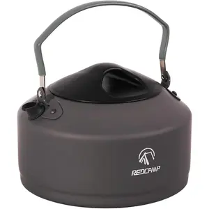 0.9L Small Outdoor Camping Kettle, Aluminum Water Pot with Carrying Bag, Compact Lightweight Tea Kettle