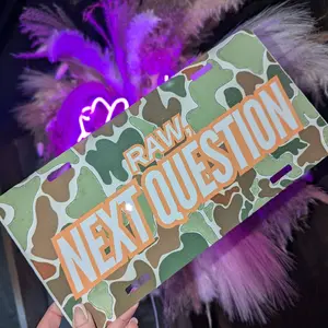 raw license plate tag