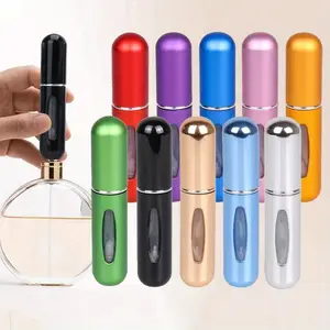 4pcs 0.17oz Perfume Atomizer Portable Liquid Cosmetics Containers Traveling Mini Perfume Refillable Bottles Empty Spray BottleCompact And Convenient, Easy To Carry, Suitable For Travel