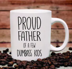 Custom Dad Mug, Proud Father of a Few Dumbass Kids, Gift Father, Dad Gift, Christmas Gift for Dad, Gift for Dad, Funny Dad Gift, Christmas