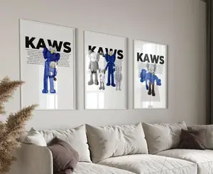 Electric Blue KAWS Vibes, KAWS Family Portrait,