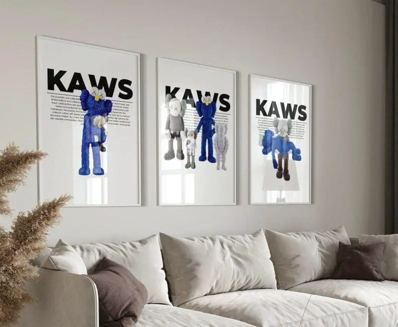 Electric Blue KAWS Vibes, KAWS Family Portrait,