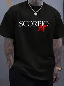 100% Cotton Scorpio AF Zodiac Star Sign Astrology Minimalist T-Shirt