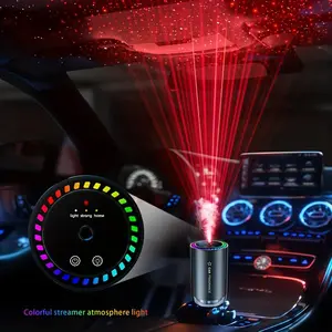 Smart Car Air Freshener Essential Oil Diffuser - Auto ON/OFF, 500mAh Battery, Star Projector & Color Light | 1.69oz Fragrance for Car Enthusiasts & Daily Drivers