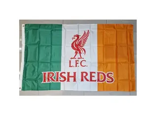 Liverpool Flag/ Banner - Irish Reds - Size 5x3ft