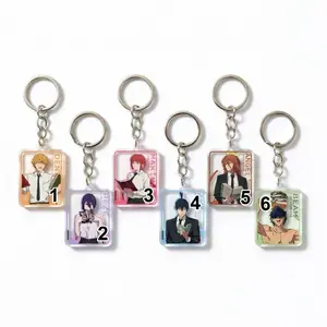 Chainsaw Man Reze Arc Keychain Set, Anime Trading Acrylic Charms 6 Pack, Gift for Chainsaw Man Fans