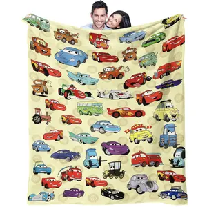 Cartoon Cars Blanket,Soft Plush Fleece, Vibrant Kids Room Decor, Perfect Gift for Toddlers, Boys & Car Enthusiasts, Cartoon Pattern Blanket