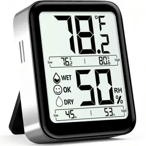 Room Thermometer Indoor Hygrometer Digital Temperature and Humidity Sensor Meter Humidity  with Max/Min Records - AAA  Included