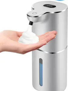 Automatic Foaming Soap Dispenser with Digital Display, 6-Level Foam Adjustable, Rechargeable, 12.8oz/ 380ml Wall Mounted Touchless Hands Free Auto Dispenser for Kitchen, Bathroom, Hotel, Restaurant