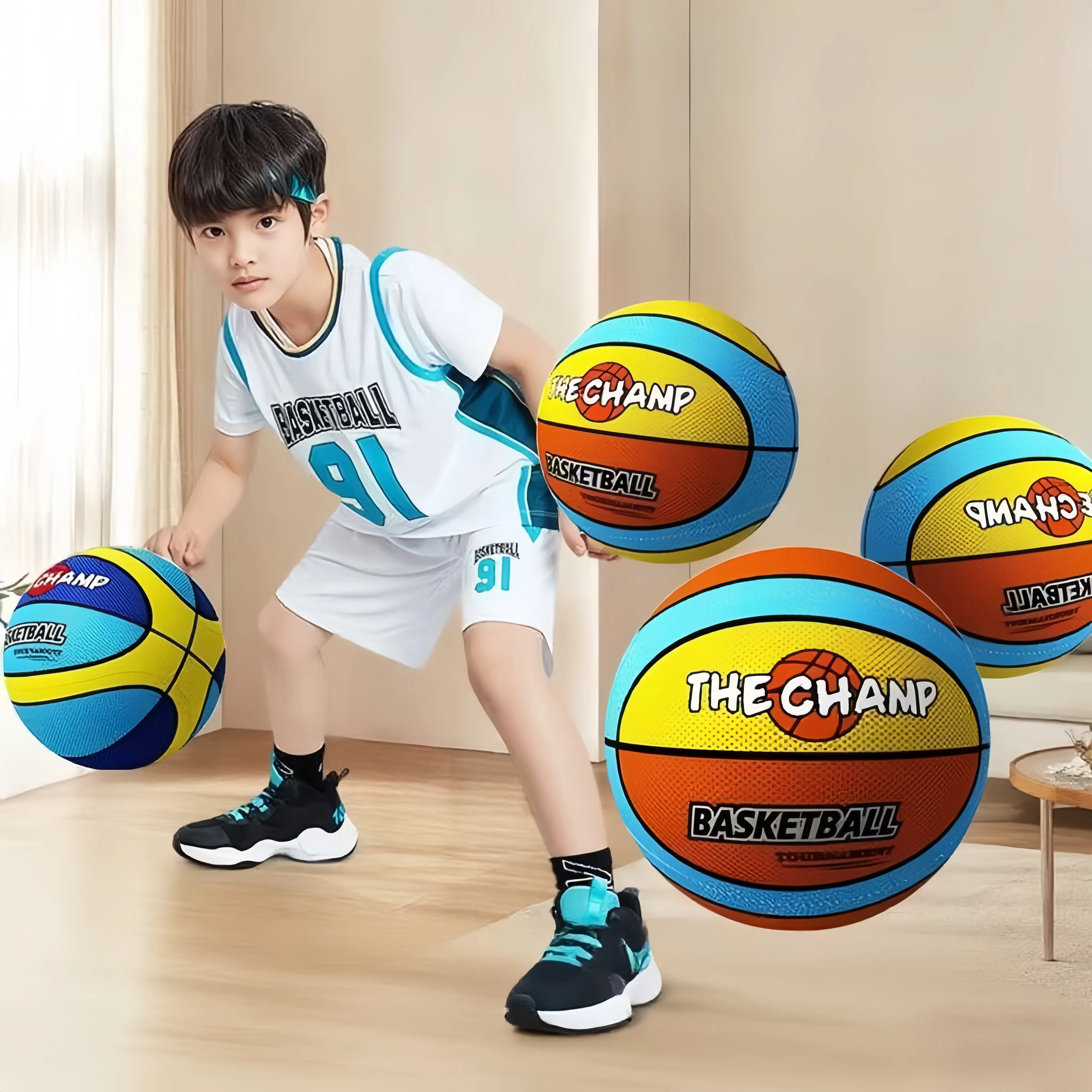 Silent Indoor Basketball, Brand-New Upgraded Super Elastic Ball Sports Equipment for Children Training & Gifting