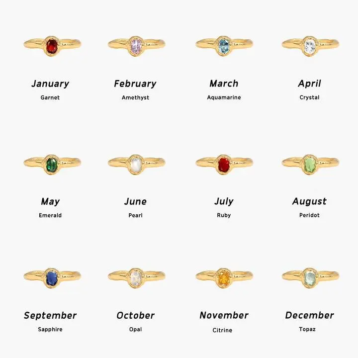 en route Birthstone Ring, Meaningful Month Gemstone Band for Birthday Gifts, Dainty Personalized Jewelry for Stacking & Daily Styling en route Birthstone Ring, Meaningful Month Gemstone Band for Birthday Gifts, Dainty Personalized Jewelry for Stacking & Daily Styling