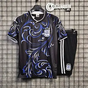 Argentina Away Soccer Kit WC 2026, National Team Football Jersey Set, Premium Polyester Match Style Sports Uniform